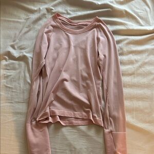 Lululemon Athletica Soft Pink Long Sleeve Top